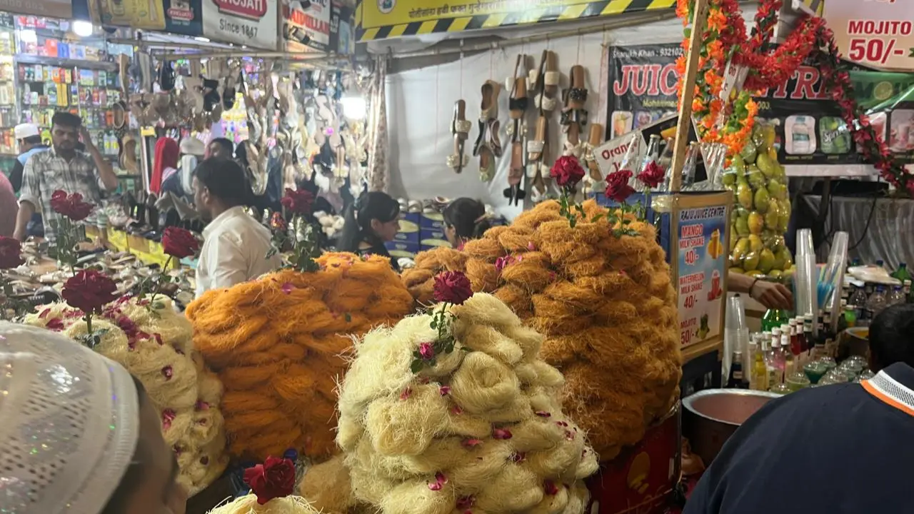 The sweets here are adorned with rose petals, enhancing their visual appeal and making them even more tempting