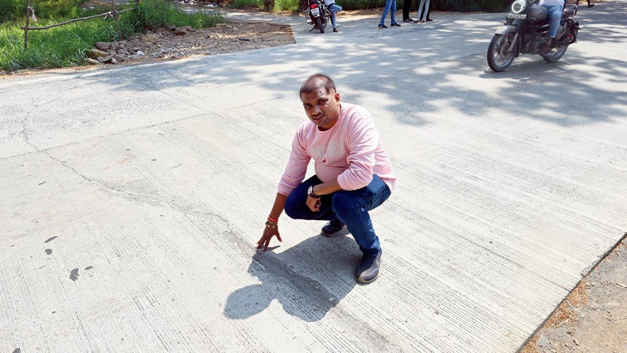 Shiv Sena (UBT) Shakha Pramukh and Aarey resident Sandeep Gadhave, who accused the PWD of doing a terrible job