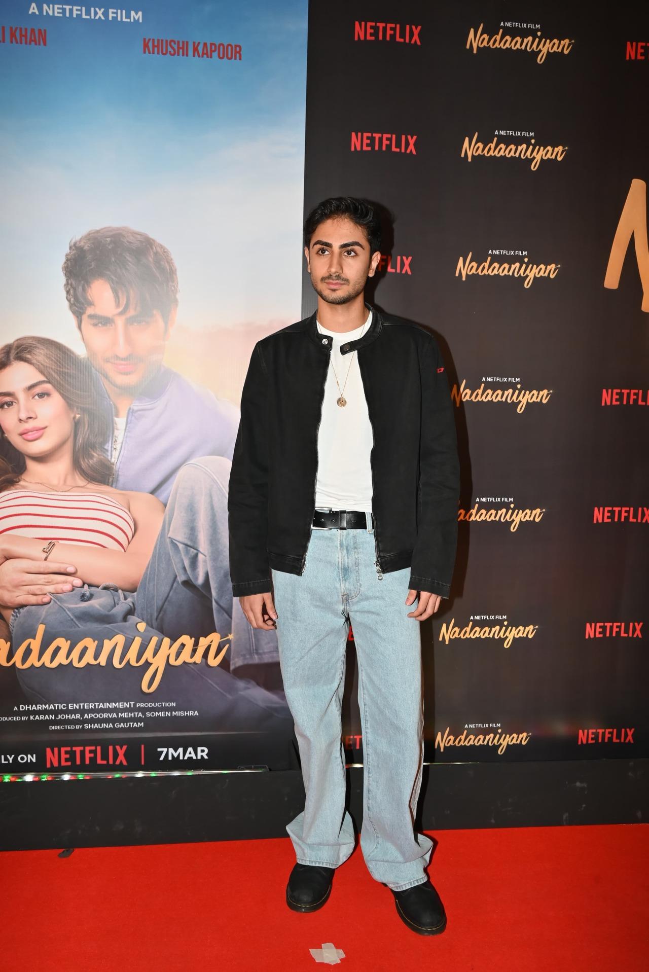 Arhaan Khan, son of Arbaaz Khan and Malaika Arora, arrived solo for the screening