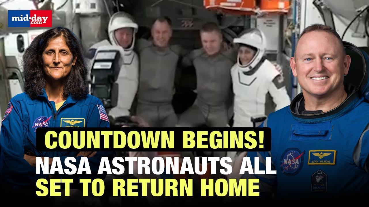 Sunita Williams & Crew-9 ready in spacesuits to return to earth after 9 months