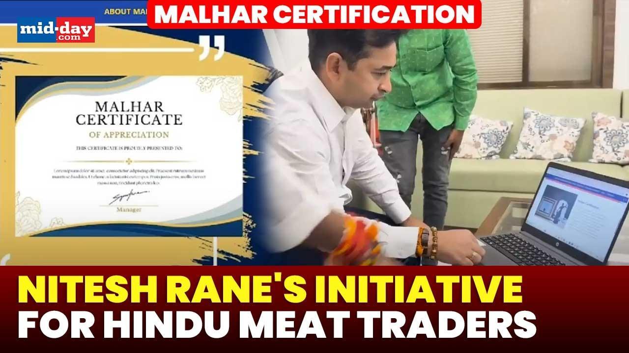 Minister Nitish Rane launches `Malhar Certification` for Hindu meat traders in M