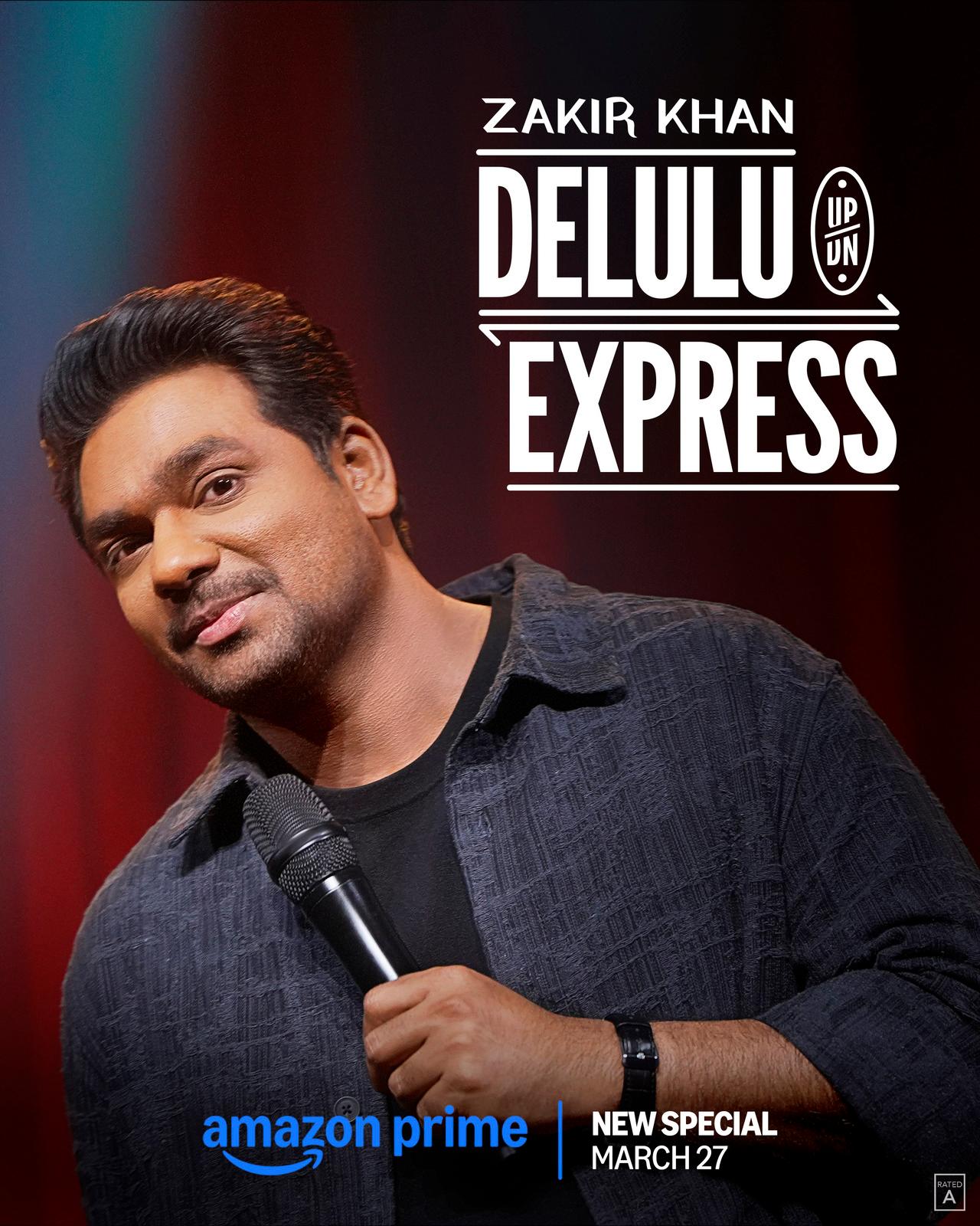 Delulu Express - (Prime Video, March 27)
Zakir adds to his repertoire another stand-up special that brings his signature humor to quirky stories about work, life, and love—especially how he hilariously fails to find the perfect balance in any of them.