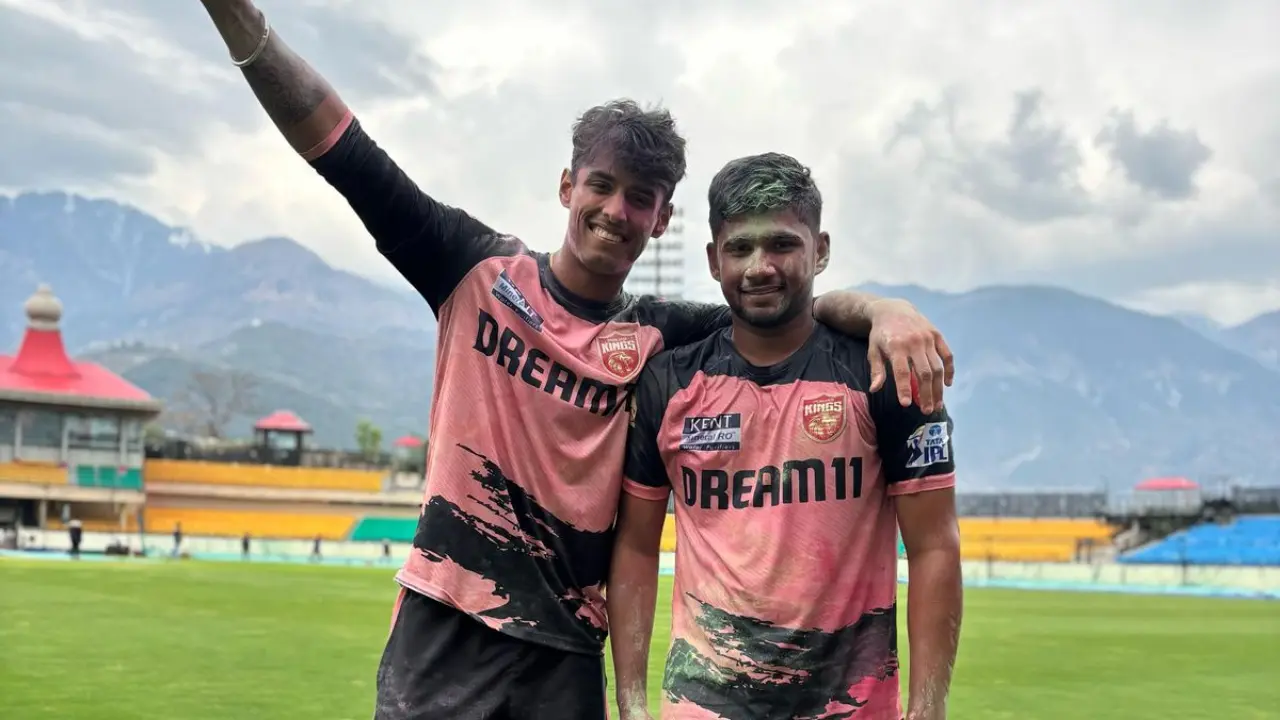 Punjab Kings' Suryansh Shedge and Musheer Khan dazzle in bright Holi festivities