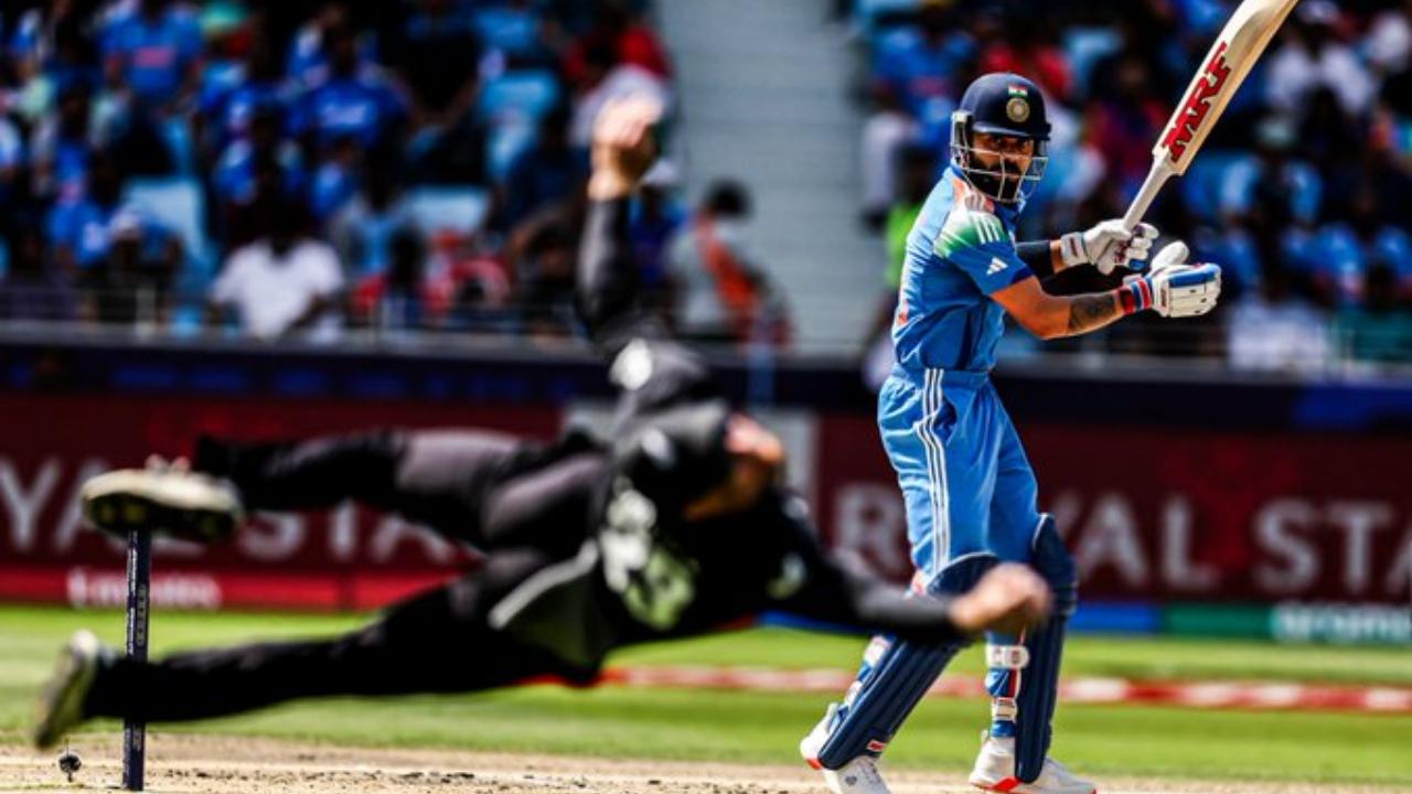 Team India stalwart Virat Kohli, who achieved the milestone of completing 300 ODI matches, didn't experience a fruitful outing. When he was looking in good touch, Glenn Phillips took a stunner to dismiss him. Kohli's 11-run knock ended in 14 balls including 2 fours