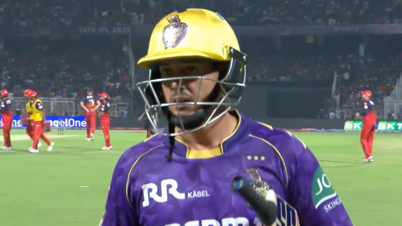 Opening the innings, Quinton de Kock departed early on just four runs. His catch was first dropped by Suyash Sharma, but the South African didn't make the most out of the opportunity. On the very next ball, he edged the ball which landed in the hands of Jitesh Sharma
