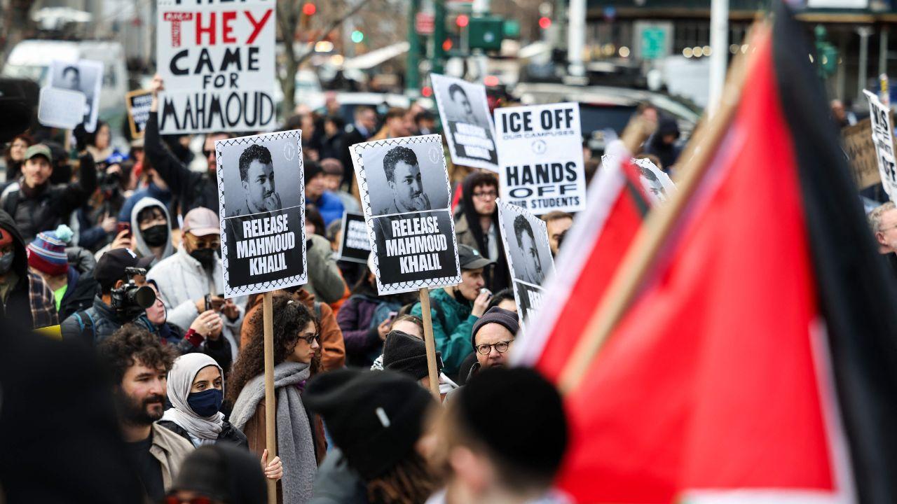 Protesters in New York and rights groups have portrayed outrage over the arrest of Khalil, a leader of pro-Palestinian demonstrations at Columbia University, as President Donald Trump vowed further crackdowns