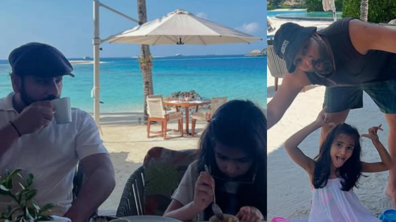 Rohit Sharma also shared the pictures with her daughter, Samaira during their Maldives vacation