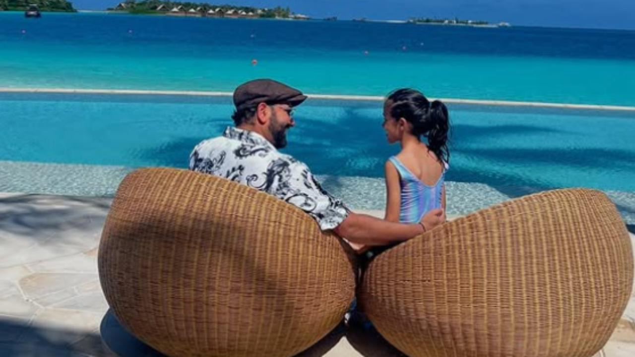 Champions Trophy 2025-winning captain Rohit Sharma is currently in the Maldives, enjoying a vacation with his family