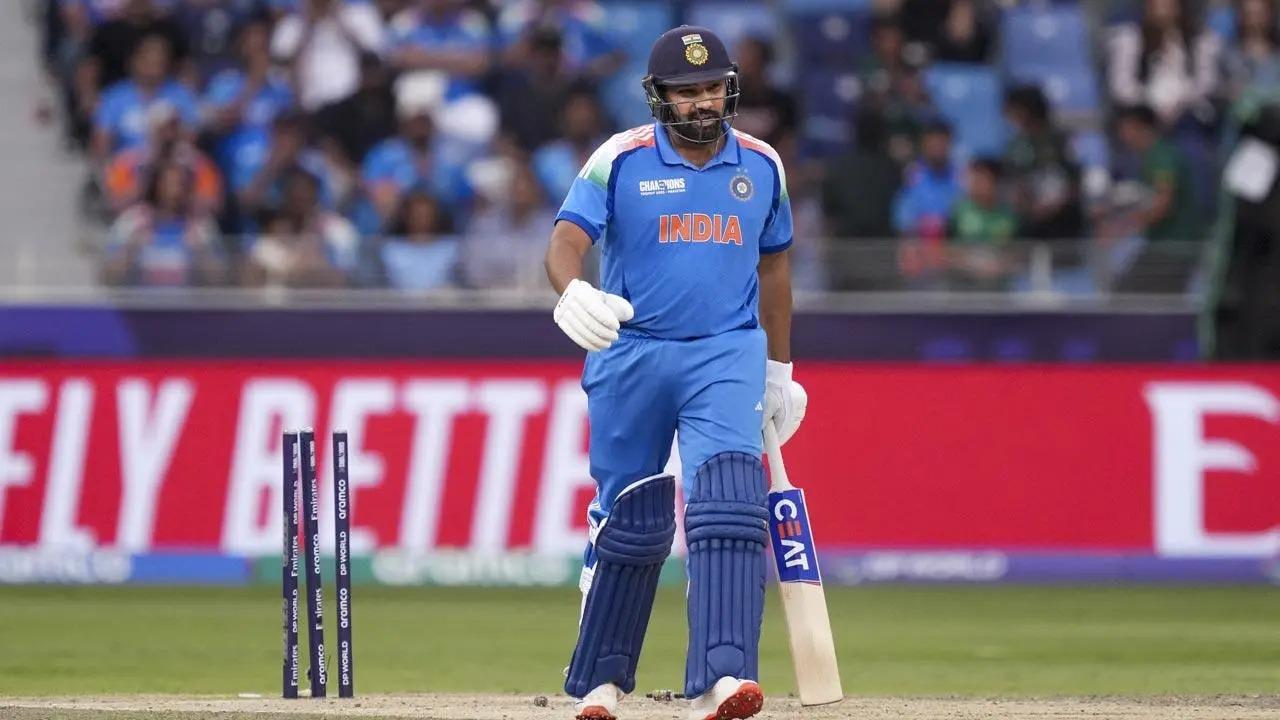 Skipper Rohit Sharma departed after scoring 15 runs in 177 balls. His knock included 1 four and 1 six