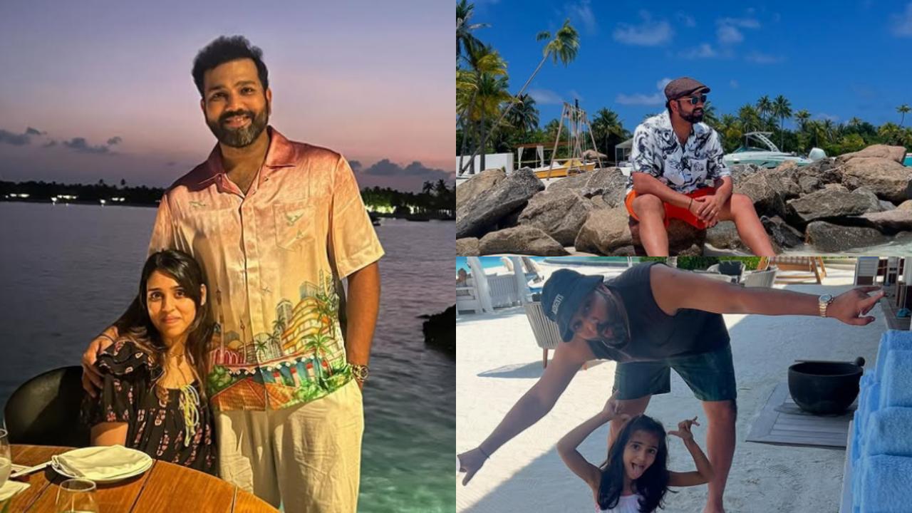 In Photos: Team India`s captain Rohit Sharma spends family time in Maldives