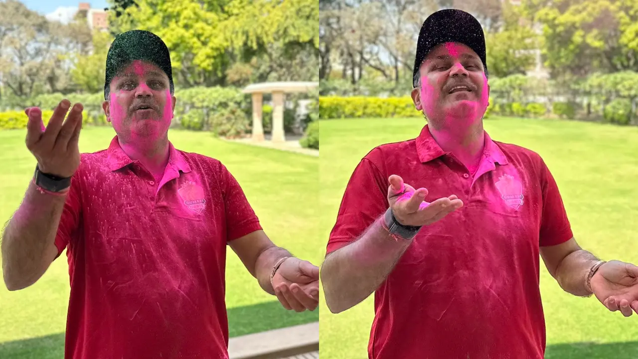 Former India opener Virender Sehwag took to his official Twitter handle to wish fans on the occasion of Holi. 