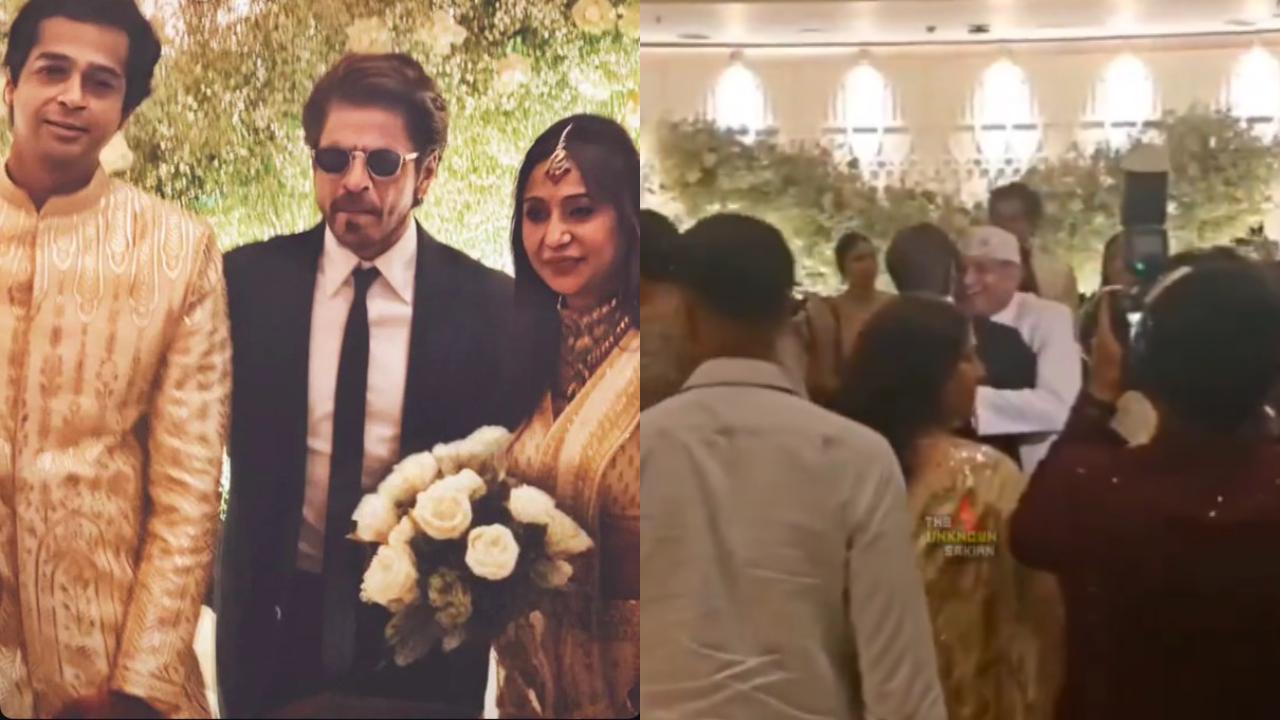 Watch! Shah Rukh Khan hugs Ashutosh Gowariker at his son’s wedding reception