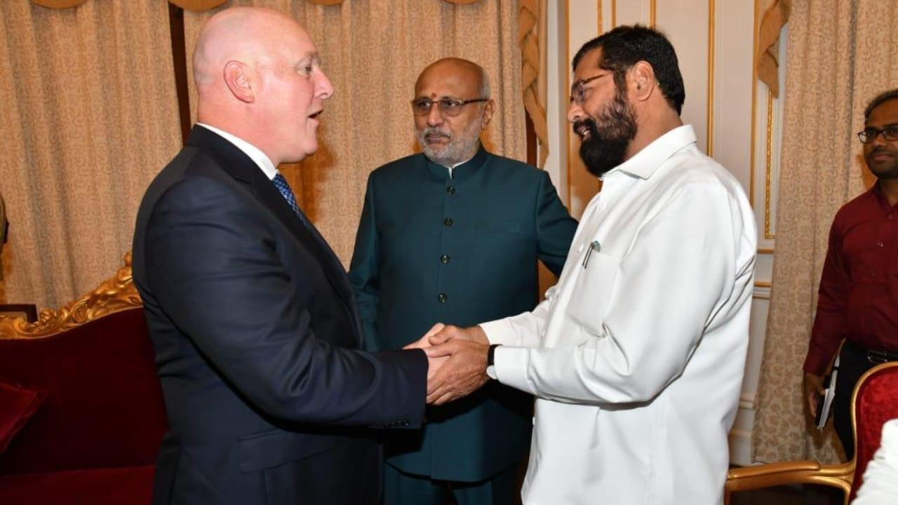 IN PHOTOS: New Zealand PM Luxon meets Eknath Shinde and Governor in Mumbai