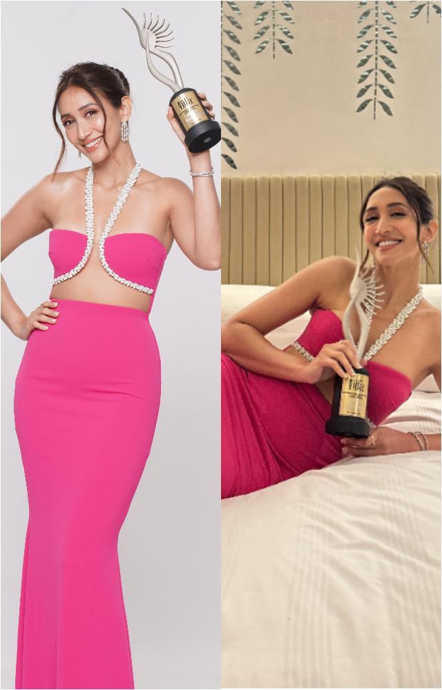 Shreya Chaudhry dazzles in pink for award night