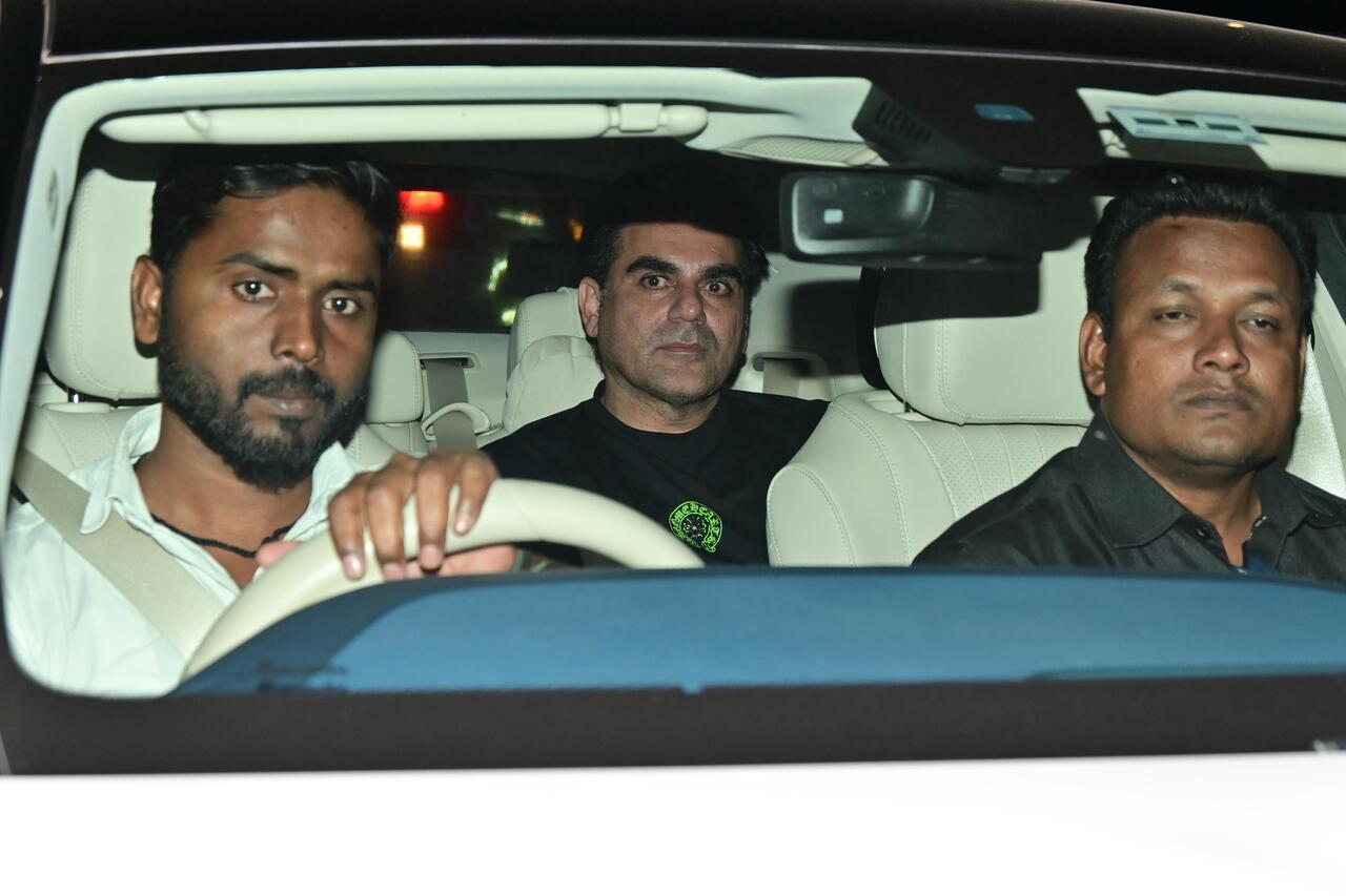 Salman's brother Arbaaz Khan was also present for the screening. 