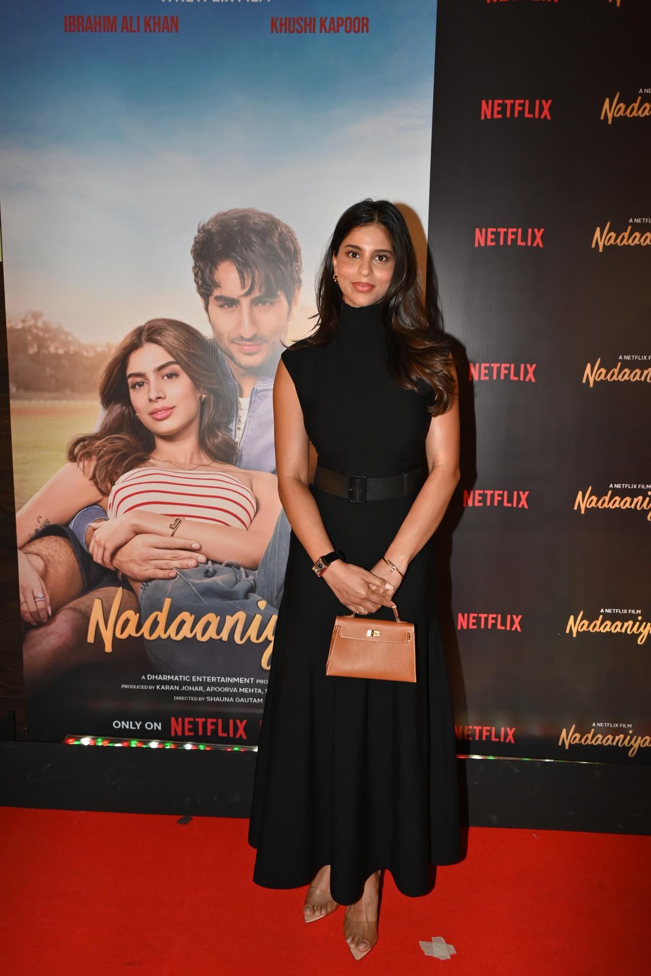 Khushi's The Archies co-star Suhana Khan showed up for the screening.
