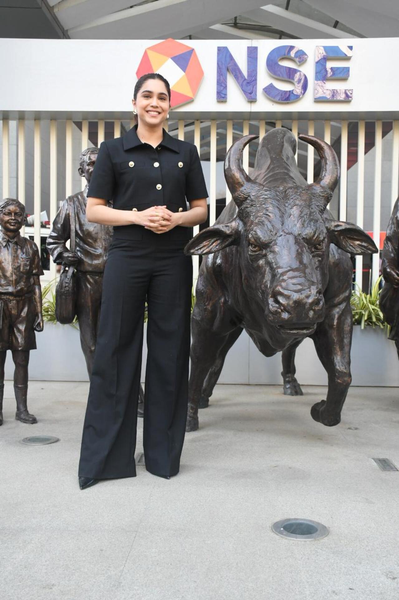 Sharvari was spotted at an NSE event.