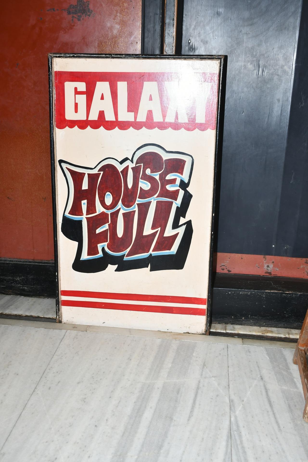 The housefull board was put out as fans arrived for FDFS show of Salman Khan and Rashmika Mandanna's Sikandar