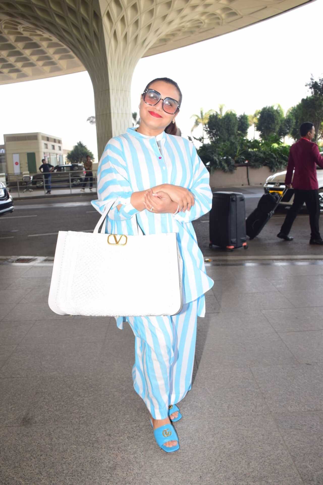 Rani Mukerji was all smiles as she got papped at the airport