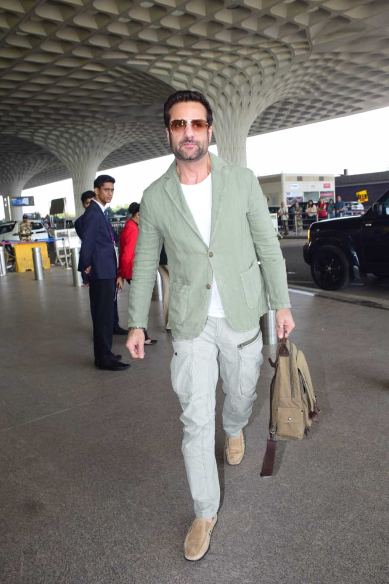 Fardeen Khan was seen at the airport sporting a stylish look
