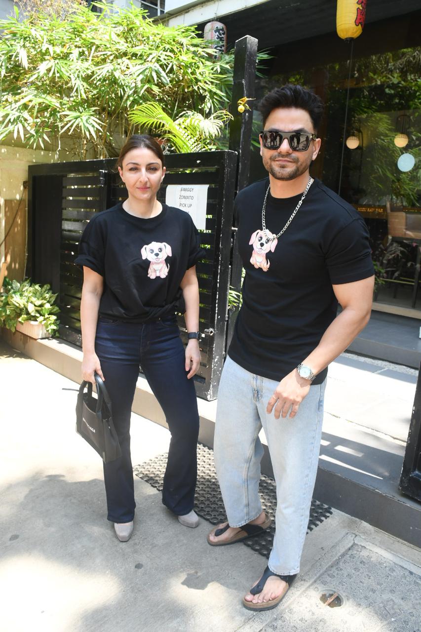 Kunal Kemmu and Soha Ali Khan gave couple goals as they wore matching outfits while they went out and about in the city