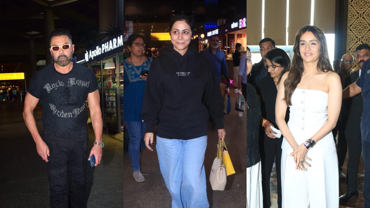 Spotted in the city: Bobby Deol, Hina Khan, Shraddha Kapoor and others