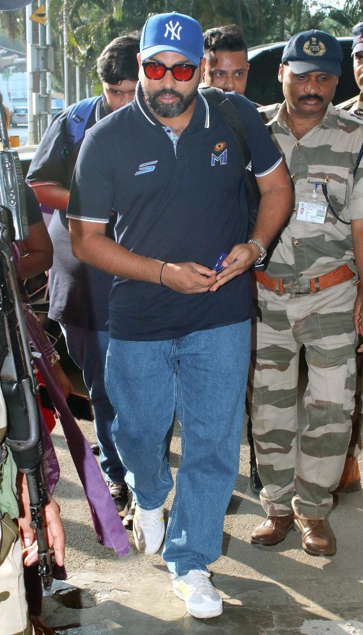 Rohit Sharma aced his appearance as well, though he avoided posing for the paparazzi at Mumbai airport