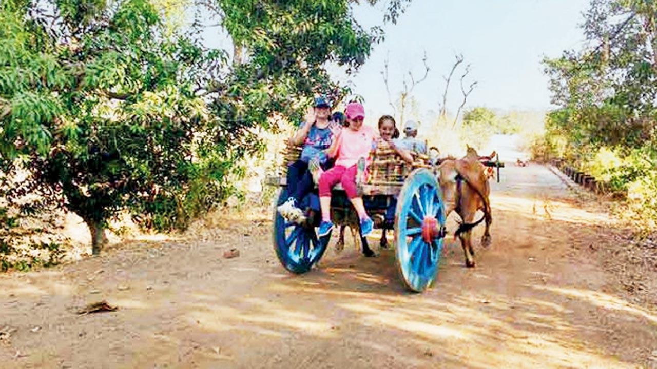 Trip it out with mom