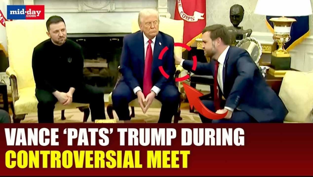 Trump-Zelenskyy Meet: JD Vance’s ‘pat’ gesture towards Trump grabs eyeballs