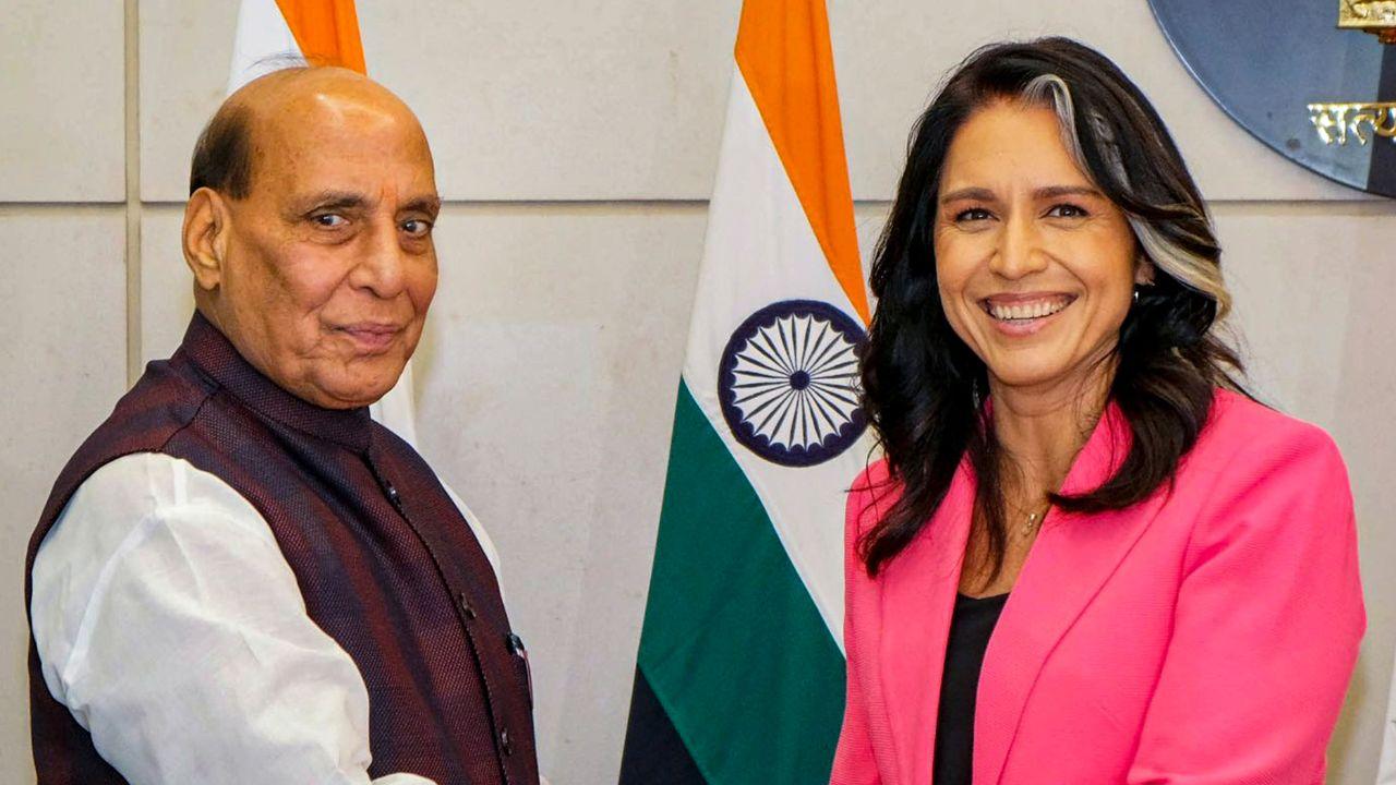 Defence Minister Rajnath Singh held a bilateral meeting with US DNI Tulsi Gabbard in the national capital on March 17, 2025
