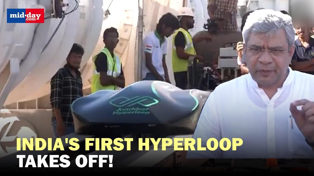India's first hyperloop ready, Ashwini Vaishnaw inspects test track