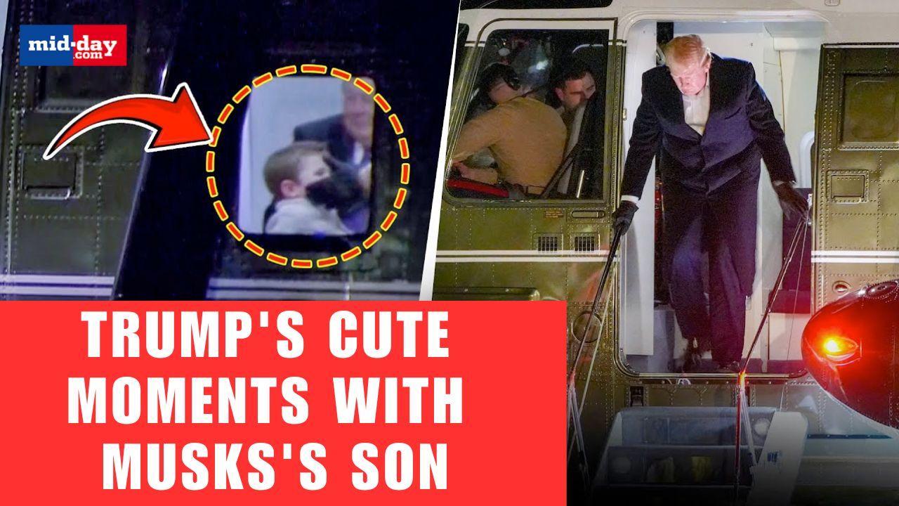 Donald Trump enjoys playful moment with Musk’s son during Marine One Ride