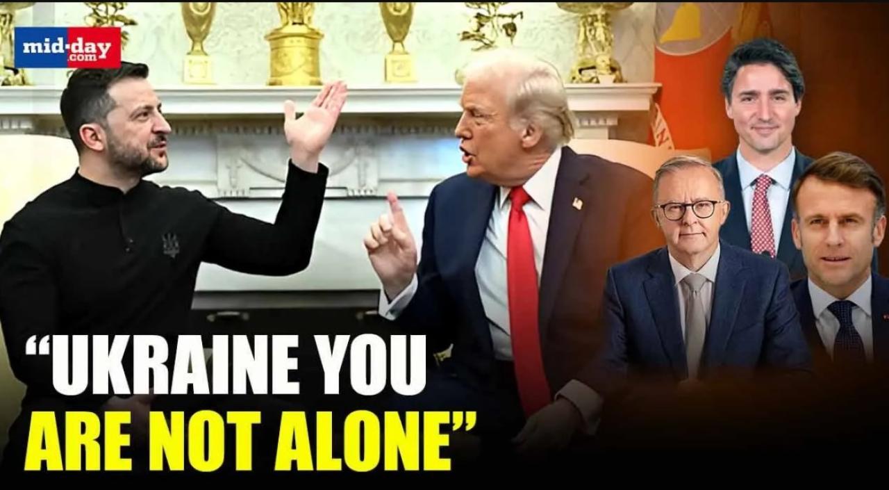 France, Germany, Australia, and Canada back Ukraine after Trump-Zelenskyy clash
