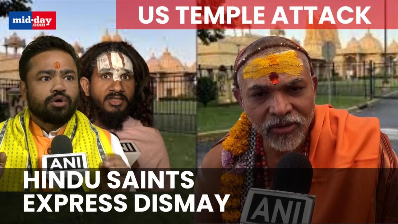 US Temple attack: Hindu saints slam vandalism of Hindu Temple in US