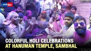 Holi festivities take place amid heavy security at Shiv Hanuman Temple, Sambhal