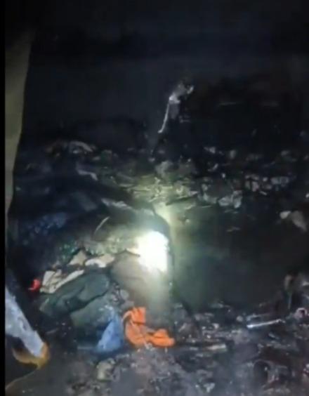 Visuals released by the Supreme Court show the interior of a storeroom where the cash was allegedly discovered during the firefighting operation. Another set of images includes a combo featuring the entrance of the storeroom and the alleged cash stacks inside.