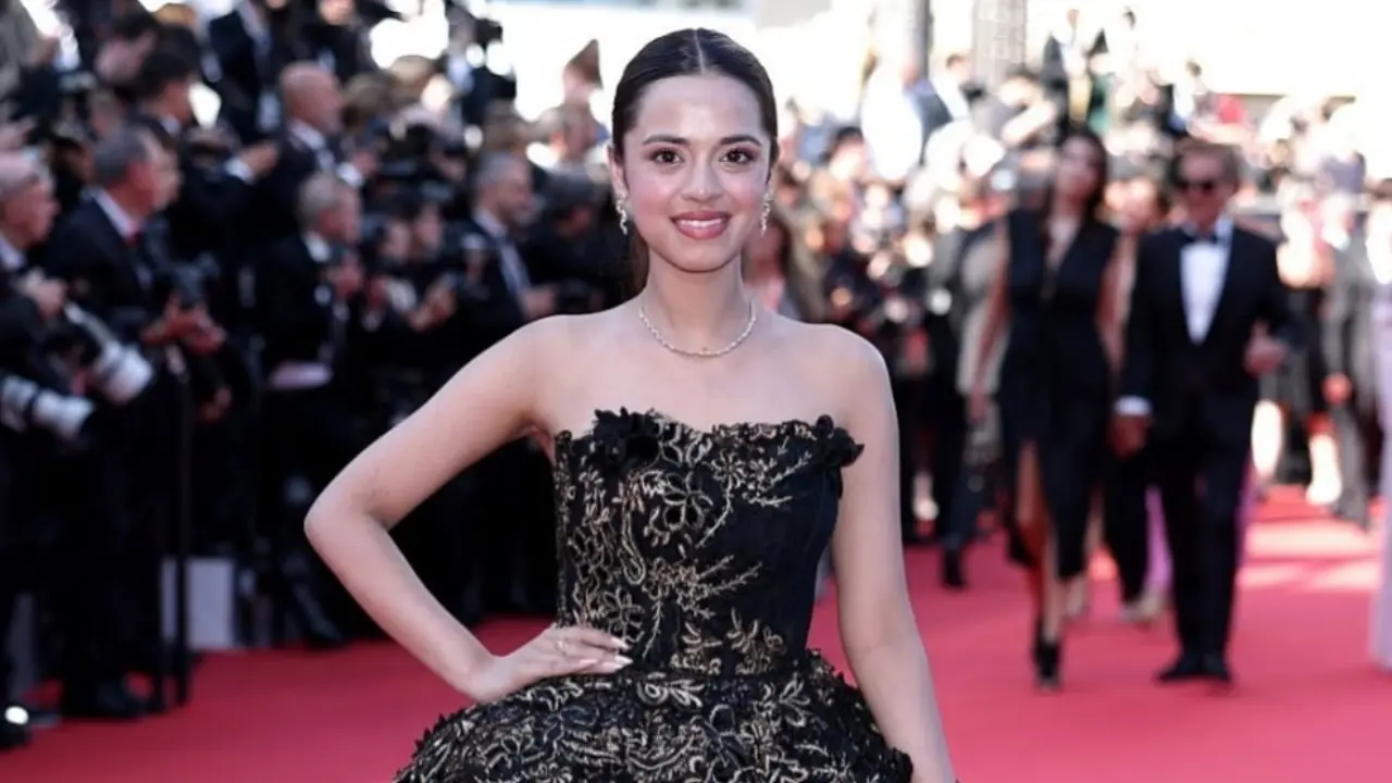 Cannes 2025: Nitanshi Goel walks red carpet in stunning black strapless gown
