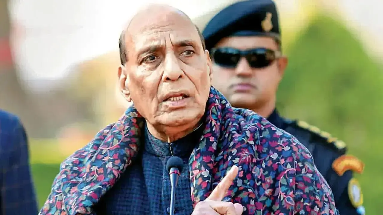 Defence Minister Rajnath Singh leaves for Bhuj Air Force Station in Gujarat