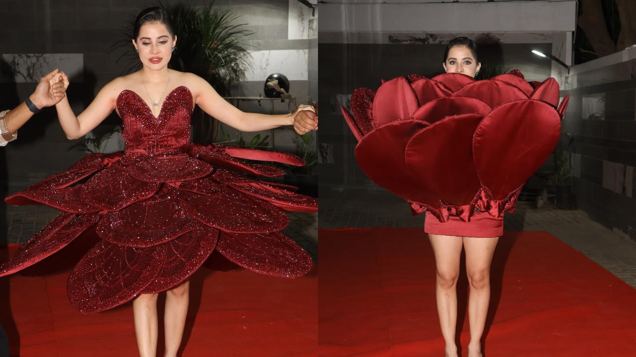 Uorfi Javed flaunts her Cannes red carpet look in Mumbai — check out