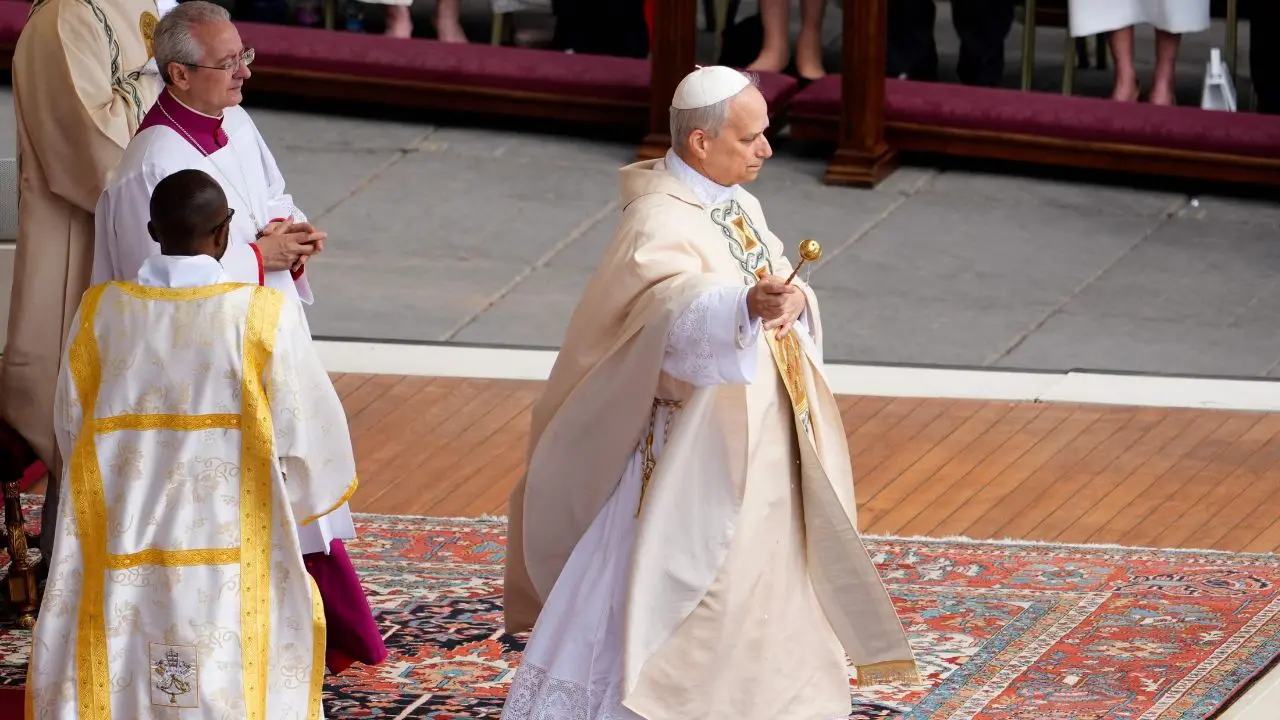 Pope Leo XIV takes first popemobile ride through St. Peter's Square