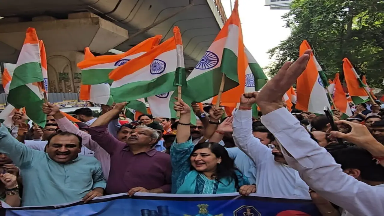 BJP MPs join Tiranga Yatra in Delhi to honour armed forces for Operation Sindoor