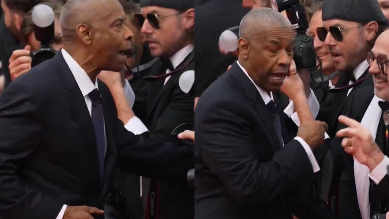 Denzel Washington gets into a heated argument with photographer at Cannes