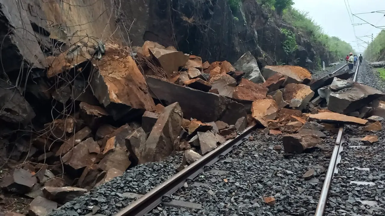 Unseasonal rains hit Konkan Railway, services affected after landslide