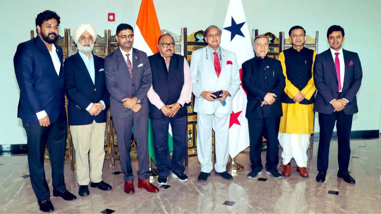 IN PHOTOS: All Party-delegation led by Shashi Tharoor visits Indian Cultural Cen