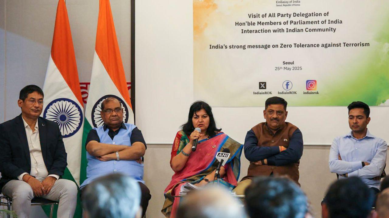 Besides Jha, the delegation comprises MPs Aparajita Sarangi, Abhishek Banerjee, Brij Lal, John Brittas, Pradan Baruah, Hemang Joshi, former external affairs minister Salman Khurshid and former ambassador of India to France and Bahrain Mohan Kumar