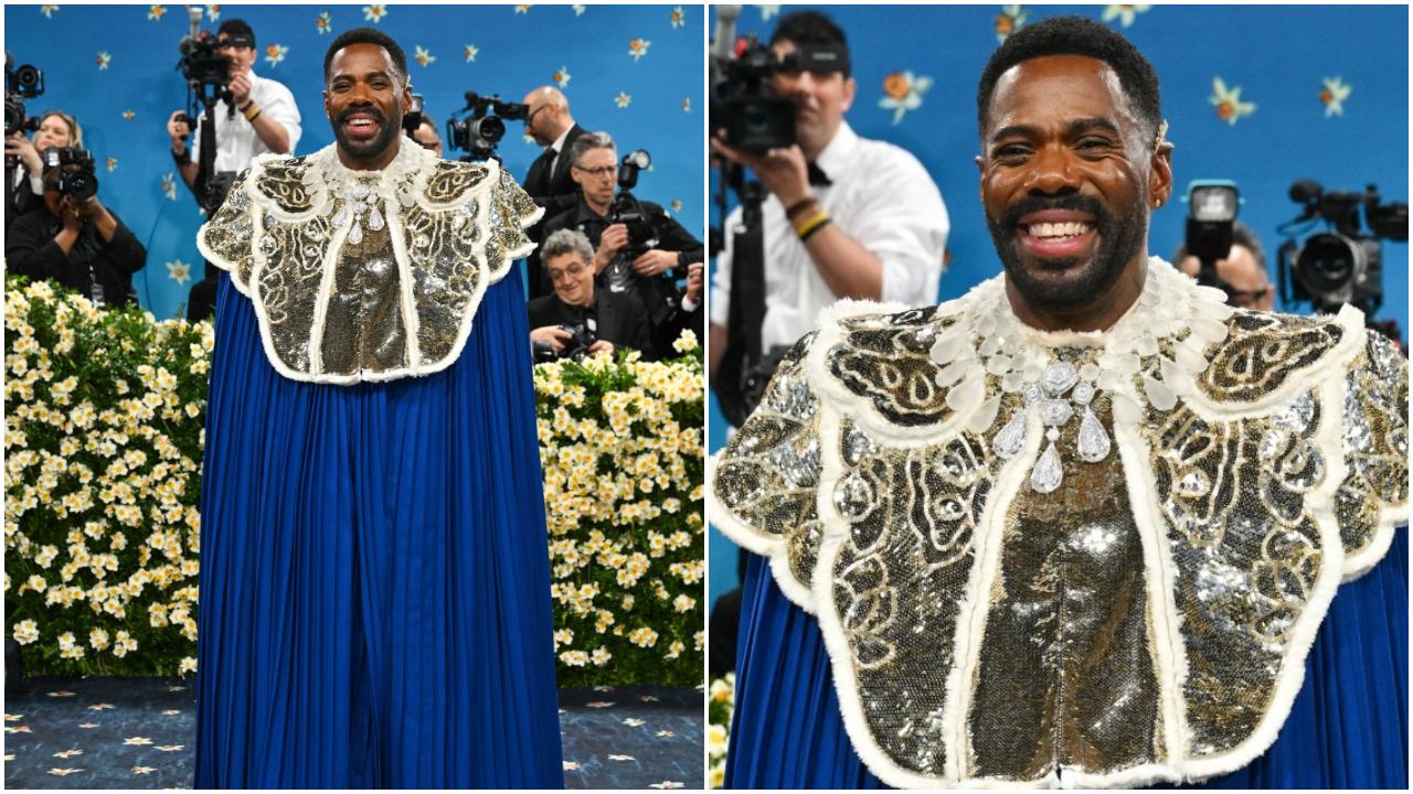 Colman Domingo
Colman Domingo undisputedly deserves a spot on this list! Not only did he ace his fashion game but also the theme. He arrived at the event donning a floor-sweeping blue pleated cape, featuring a sequined bolero, but that wasn't his actual outfit