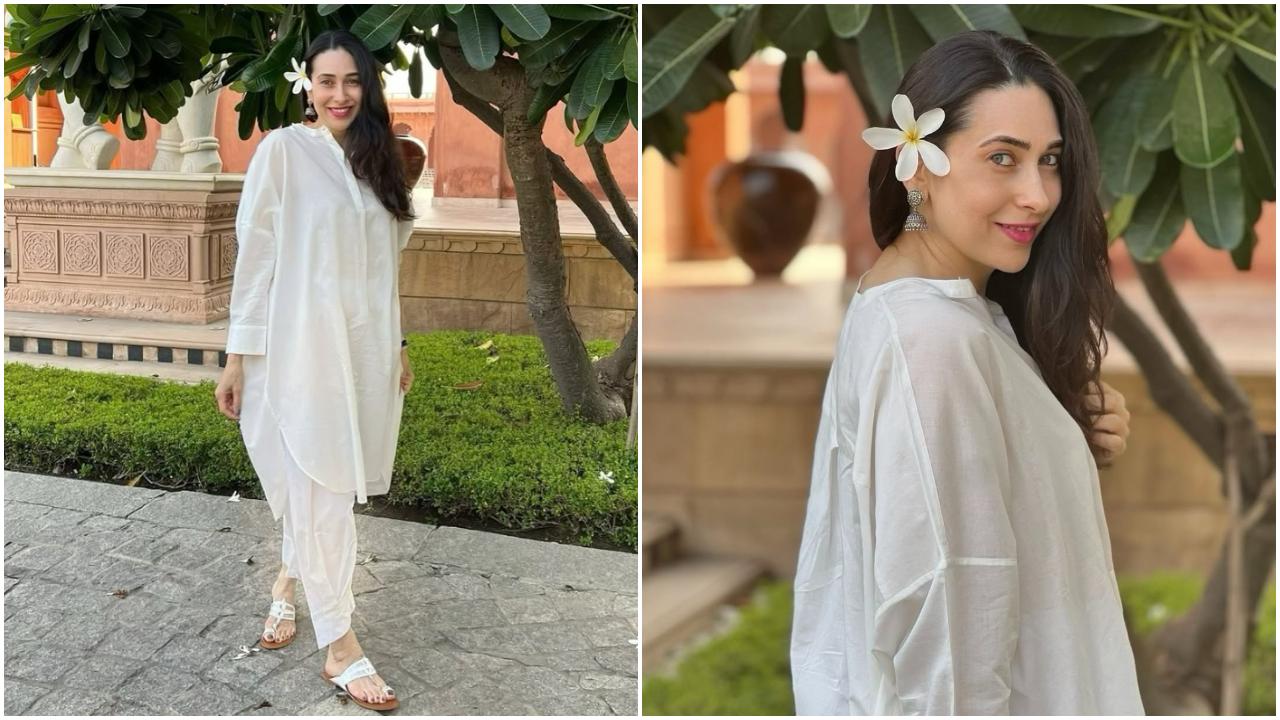 Karisma Kapoor exudes summer vibes in an all-white outfit (Pic: Instagram/Karisma Kapoor)
Pair your all-white look with white or transparent footwear for a clean finish
Read full story: Donning the all-white summer look? Follow these easy fashion tips to ace it with style