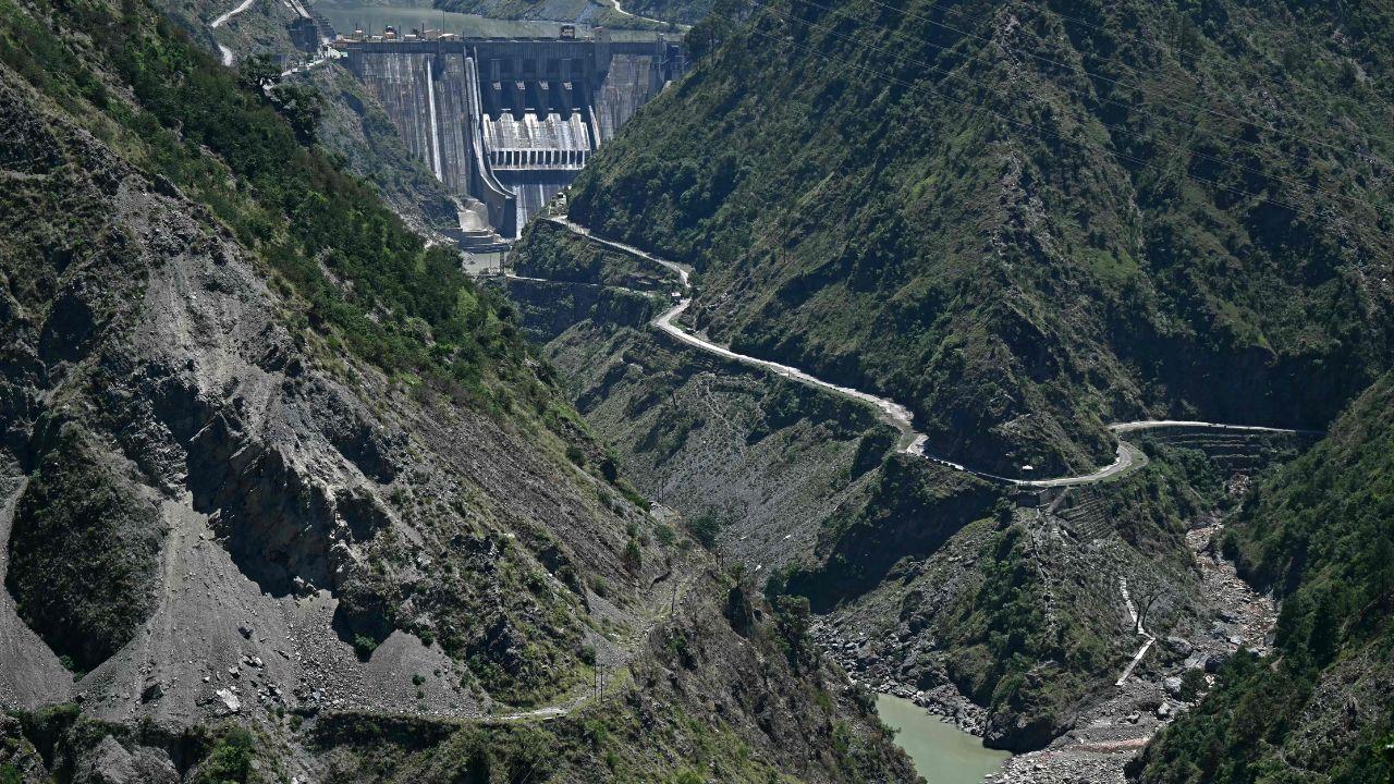 Pictures from Ramban's Baglihar Hydroelectric Power Project Dam on the Chenab River show all gates of the dam remained closed