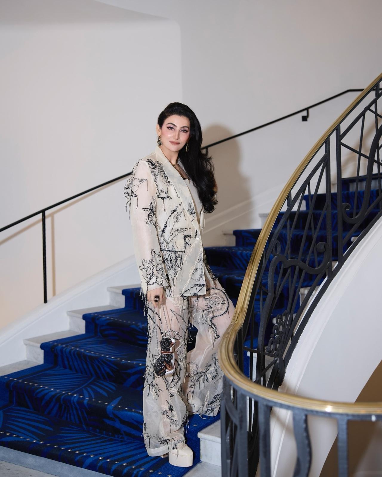 Styled by Nupur Mehta, Shalini complemented the look with exquisite Gucci jewelry and, as always, carried a signature Judith Leiber bag. This ensemble perfectly embodied her commitment to preserving and honouring traditional Indian artistry while presenting it with a modern, sophisticated flair