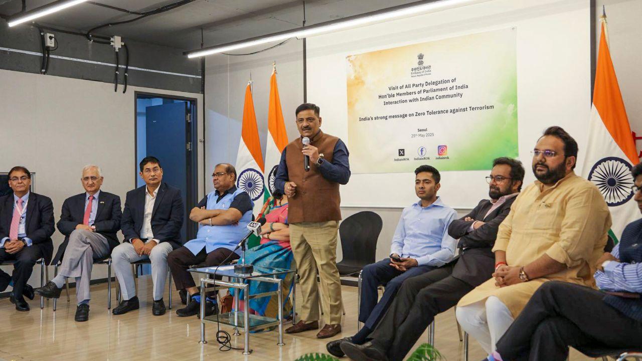 Addressing the Indian community in Seoul, JD(U) MP Jha highlighted India's firm stance against terrorism and reiterated the country's new normal against terrorism - 